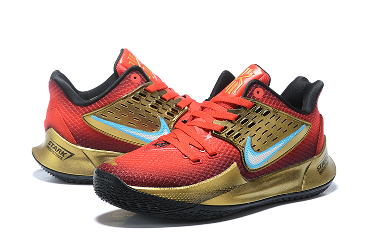 2020 Nike Kyrie Irving II Low Red Gold Basketball Shoes - Click Image to Close